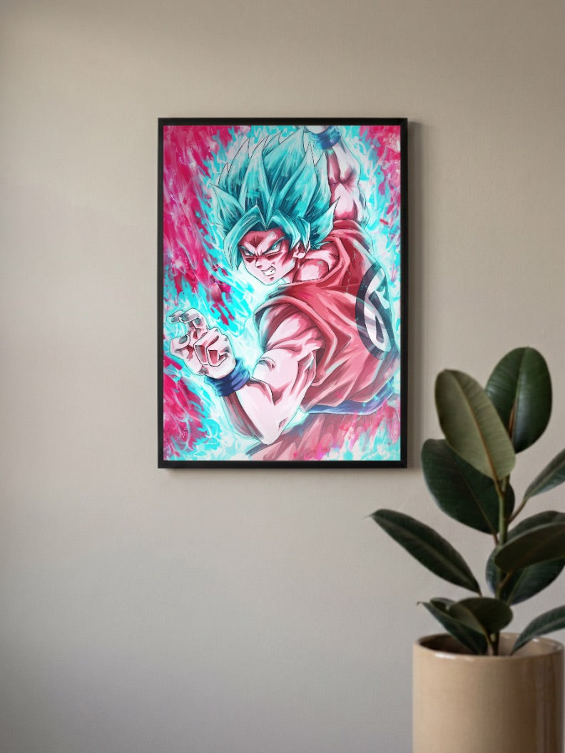Super Saiyan God Goku Poster