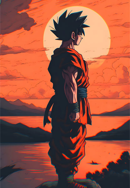 DRAGON BALL GOKU SUNSET Poster