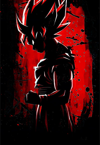 Dragon Ball Z GOKU Red and Black Poster