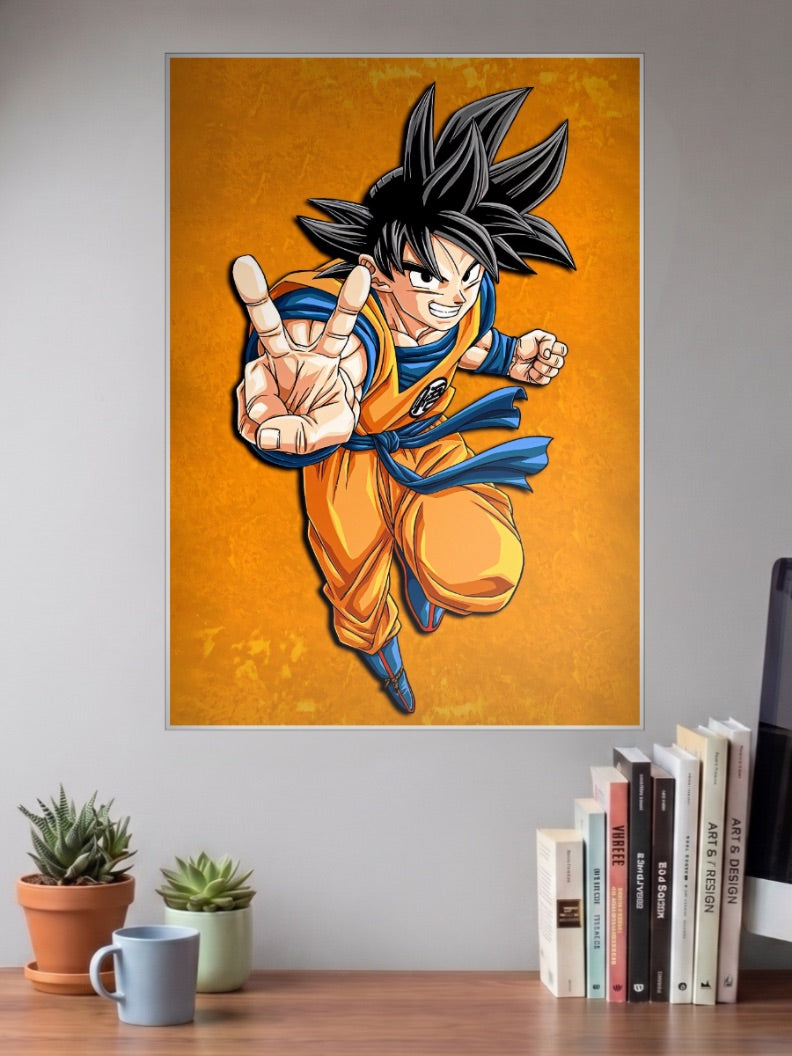 Goku Classic Peace Sign Anime Poster