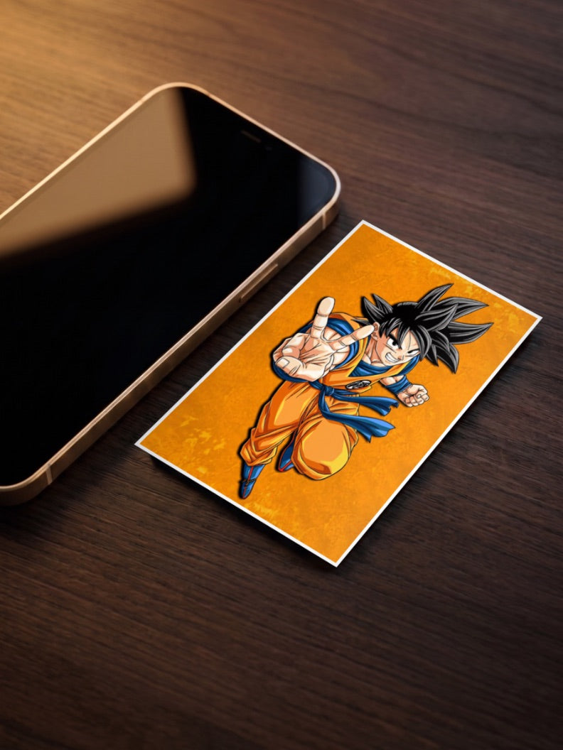 Goku Classic Peace Sign Anime Poster