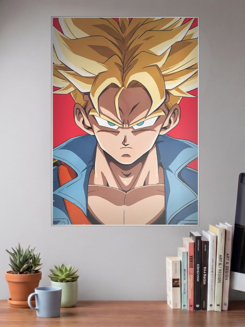 Future Trunks Super Saiyan Anime Poster
