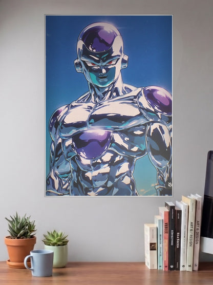 Frieza Chrome Portrait Anime Poster