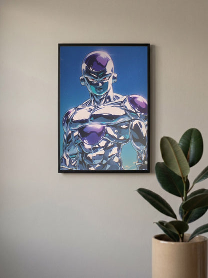 Frieza Chrome Portrait Anime Poster