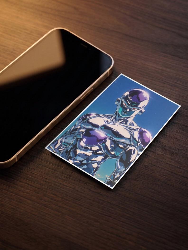 Frieza Chrome Portrait Anime Poster