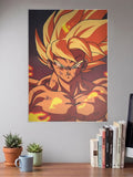 Goku Super Saiyan Fire Anime Poster