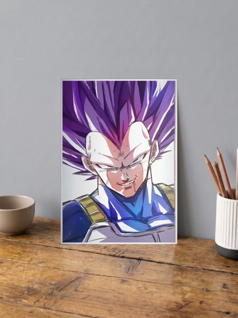 Vegeta Super Saiyan God Anime Poster