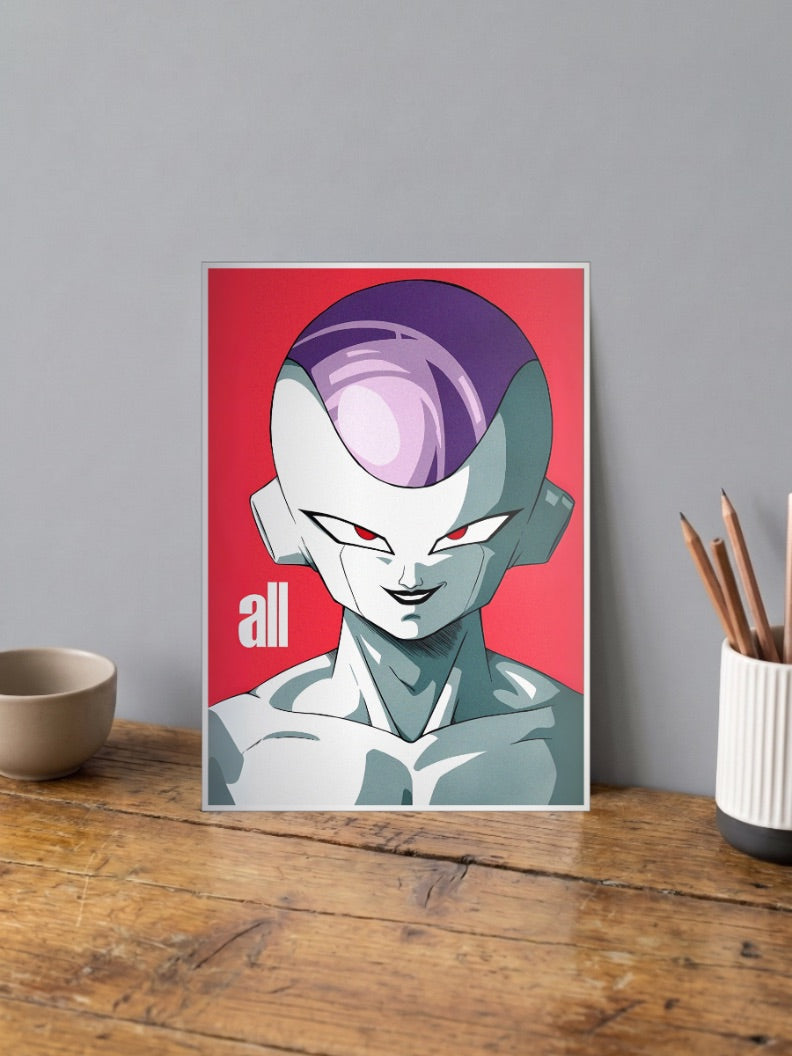 Frieza First Form Portrait Anime Poster
