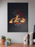 Goku Arms Crossed Art Anime Poster