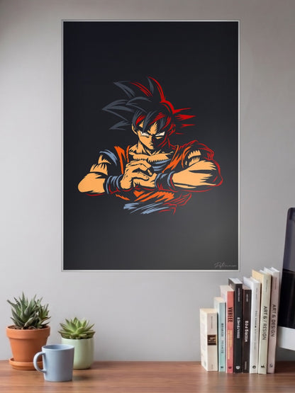 Goku Arms Crossed Art Anime Poster