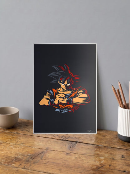 Goku Arms Crossed Art Anime Poster