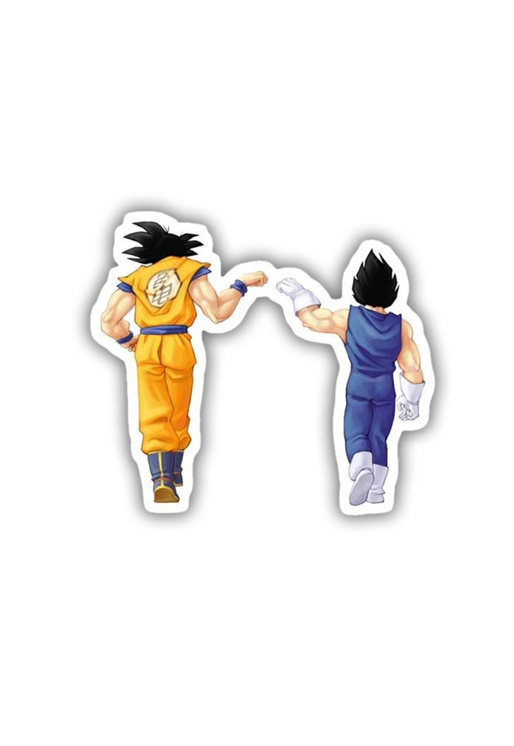 Goku and vegeta Fist bump Sticker