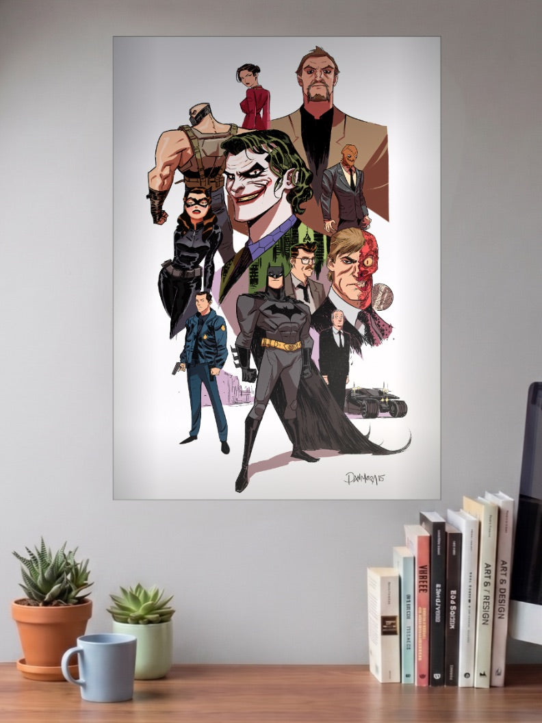 Batman Dark Knight Collage DC Poster