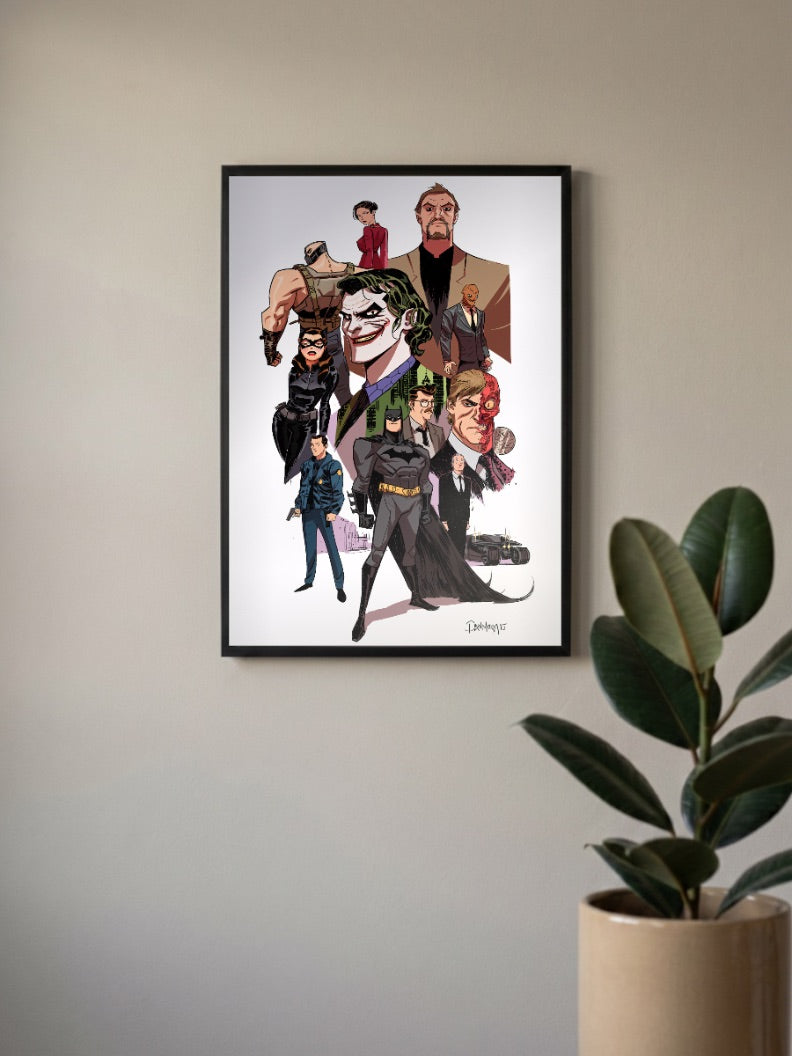 Batman Dark Knight Collage DC Poster