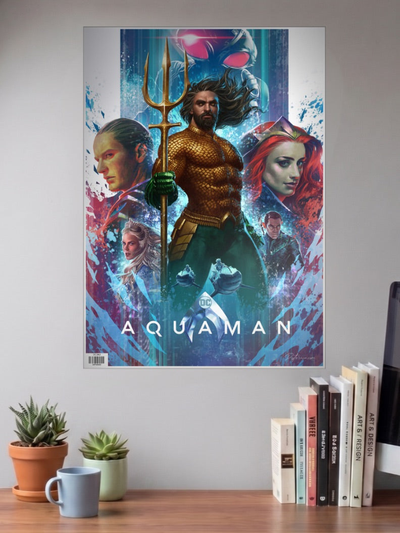 Aquaman Movie Cast Art DC Poster