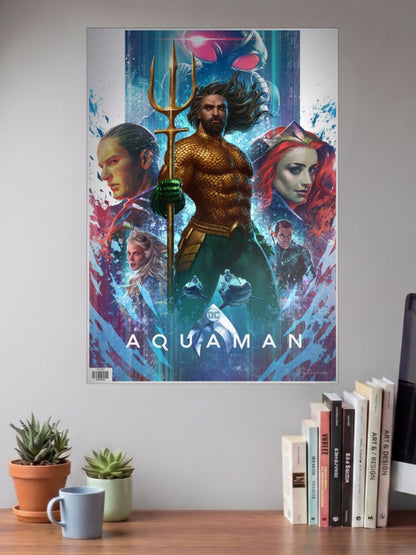 Aquaman Movie Cast Art DC Poster