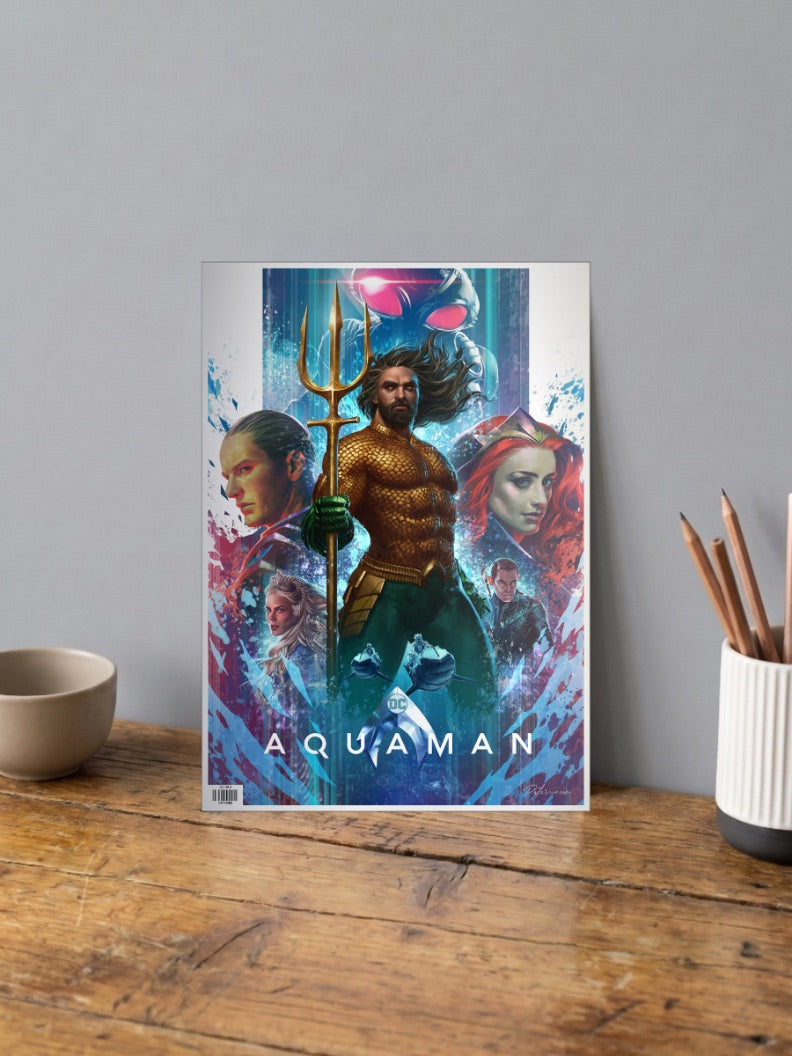 Aquaman Movie Cast Art DC Poster
