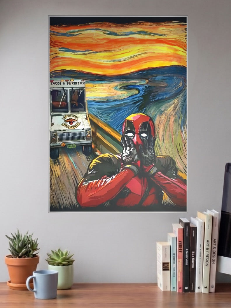 Deadpool The Scream Parody Marvel Poster
