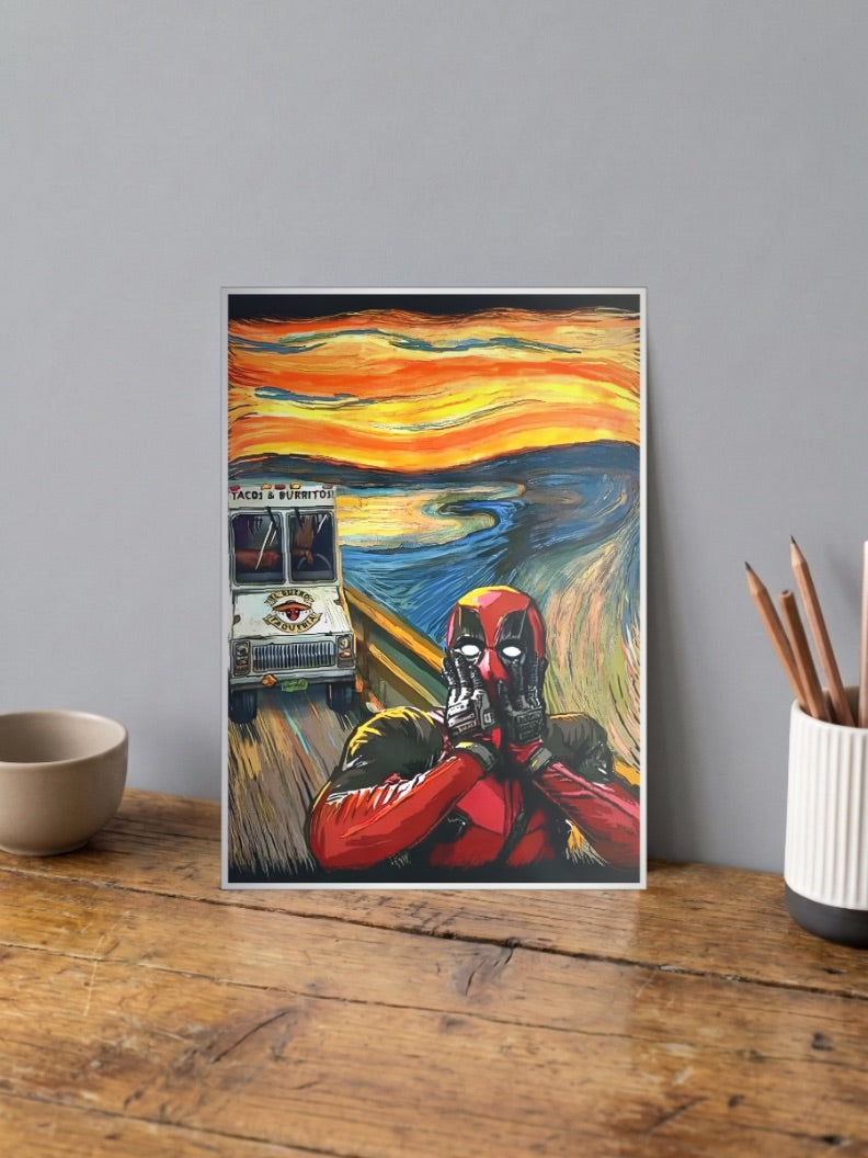 Deadpool The Scream Parody Marvel Poster