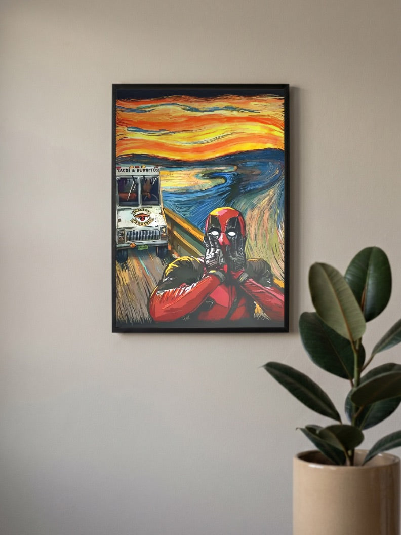 Deadpool The Scream Parody Marvel Poster