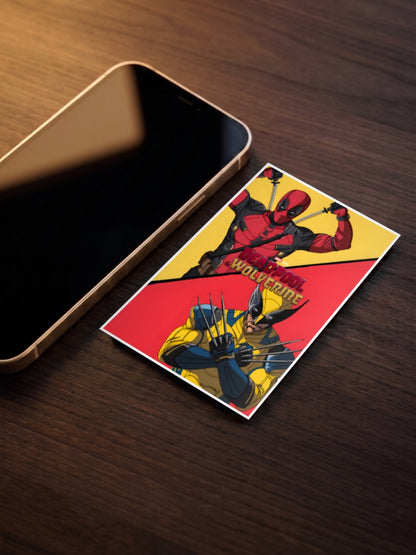 Deadpool Wolverine Split Pose Marvel Poster