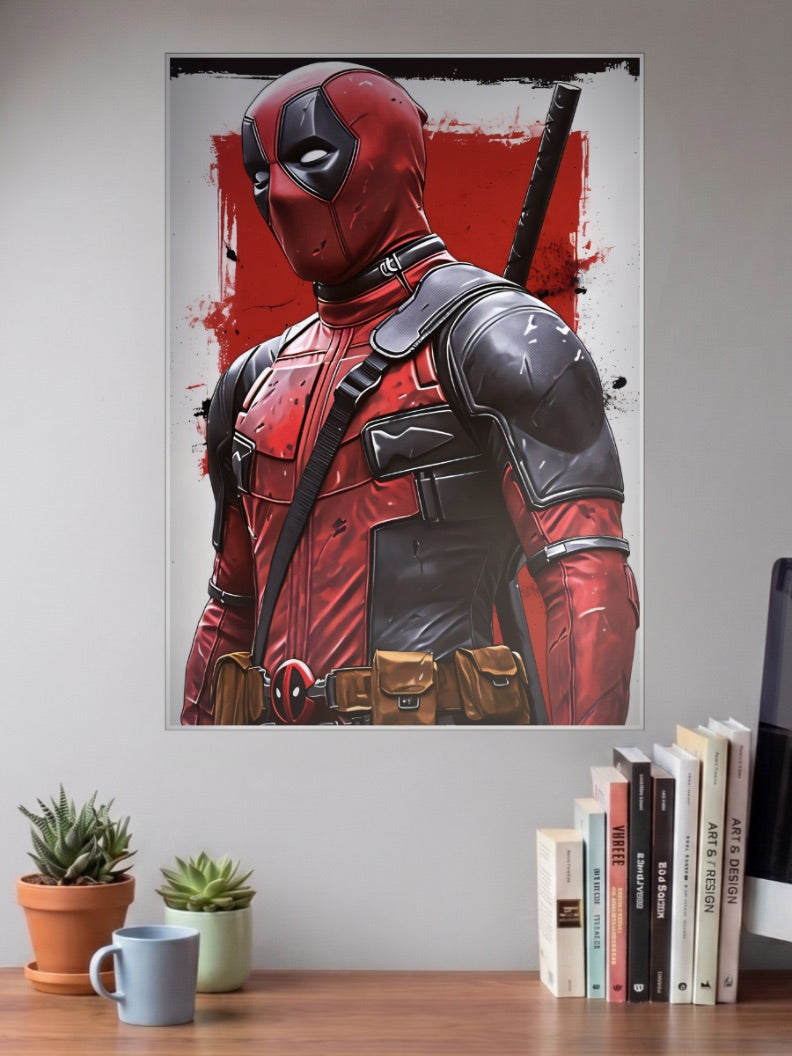Deadpool Sword Portrait Marvel Poster