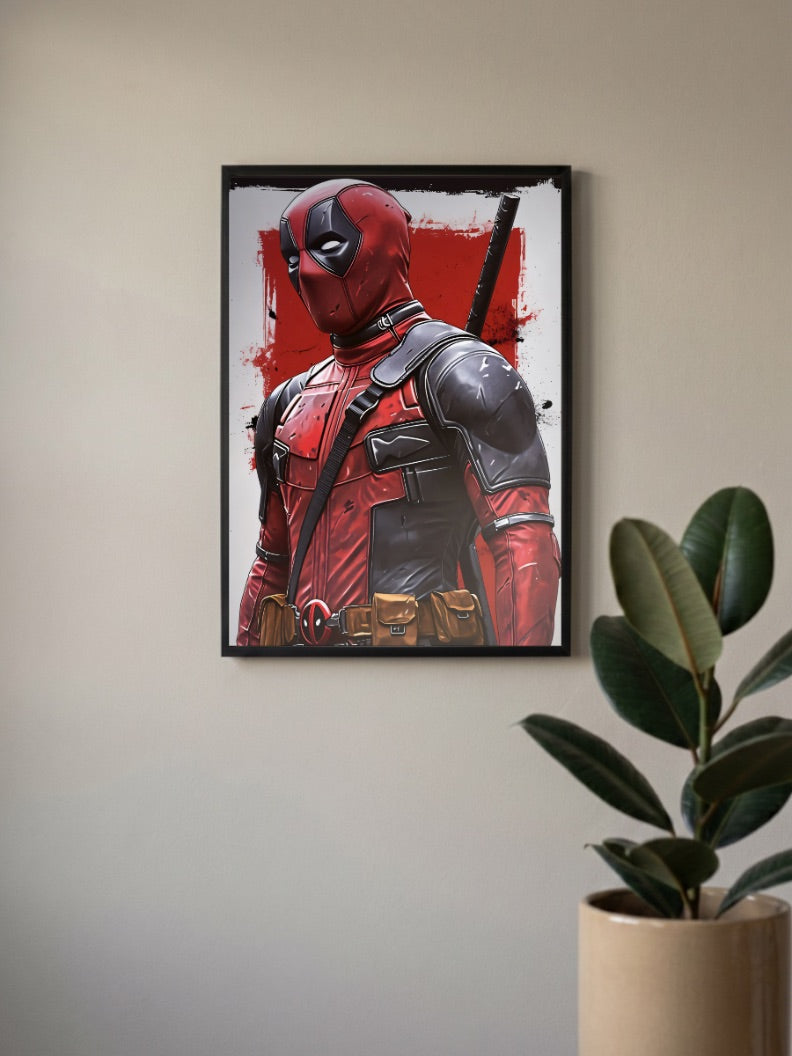 Deadpool Sword Portrait Marvel Poster