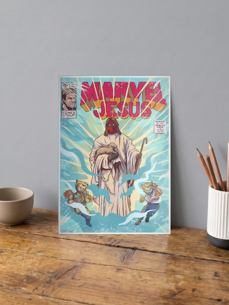 Deadpool As Marvel Jesus Marvel Poster