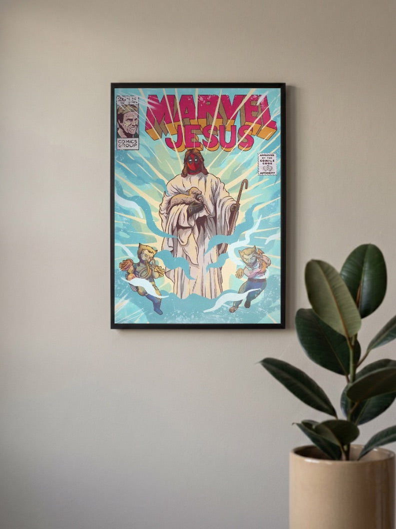 Deadpool As Marvel Jesus Marvel Poster