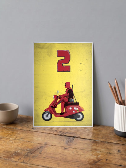 Deadpool Scooter Poster
