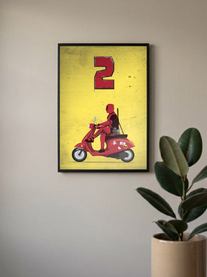 Deadpool Scooter Poster