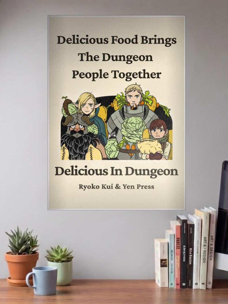 Delicious In Dungeon Cast Cover Anime Poster