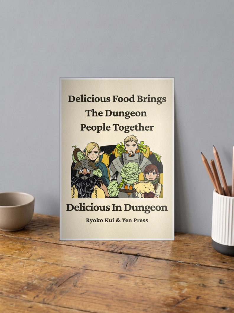 Delicious In Dungeon Cast Cover Anime Poster