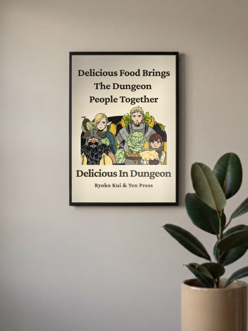 Delicious In Dungeon Cast Cover Anime Poster