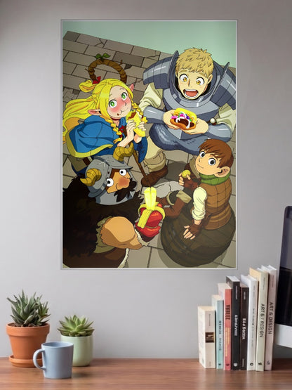 Delicious In Dungeon Donut Scene Anime Poster