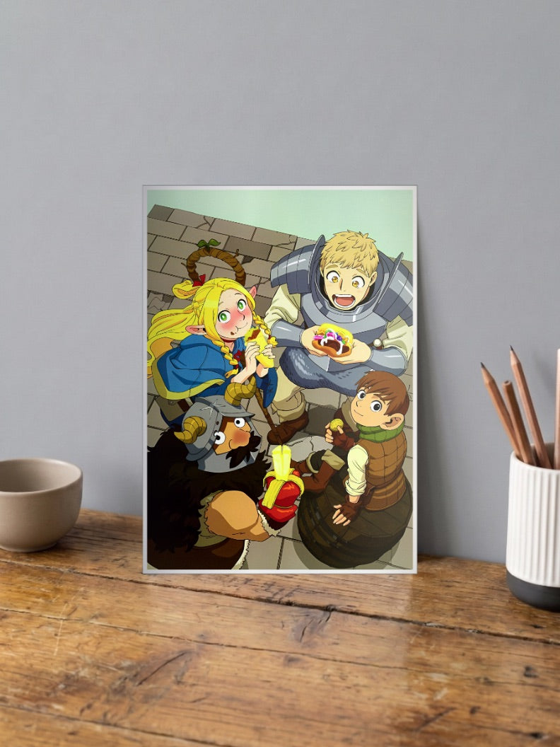 Delicious In Dungeon Donut Scene Anime Poster