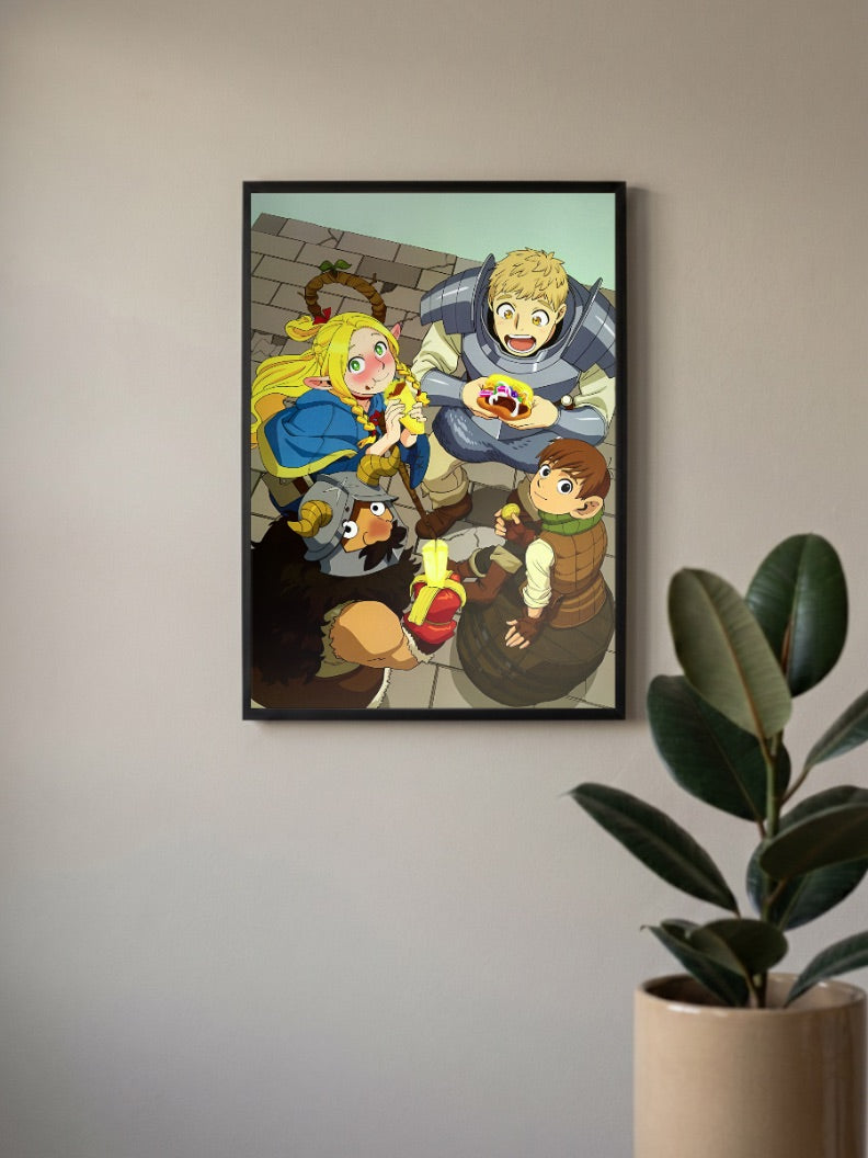 Delicious In Dungeon Donut Scene Anime Poster