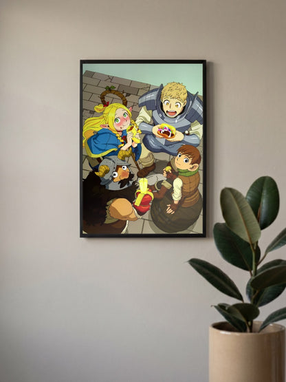 Delicious In Dungeon Donut Scene Anime Poster