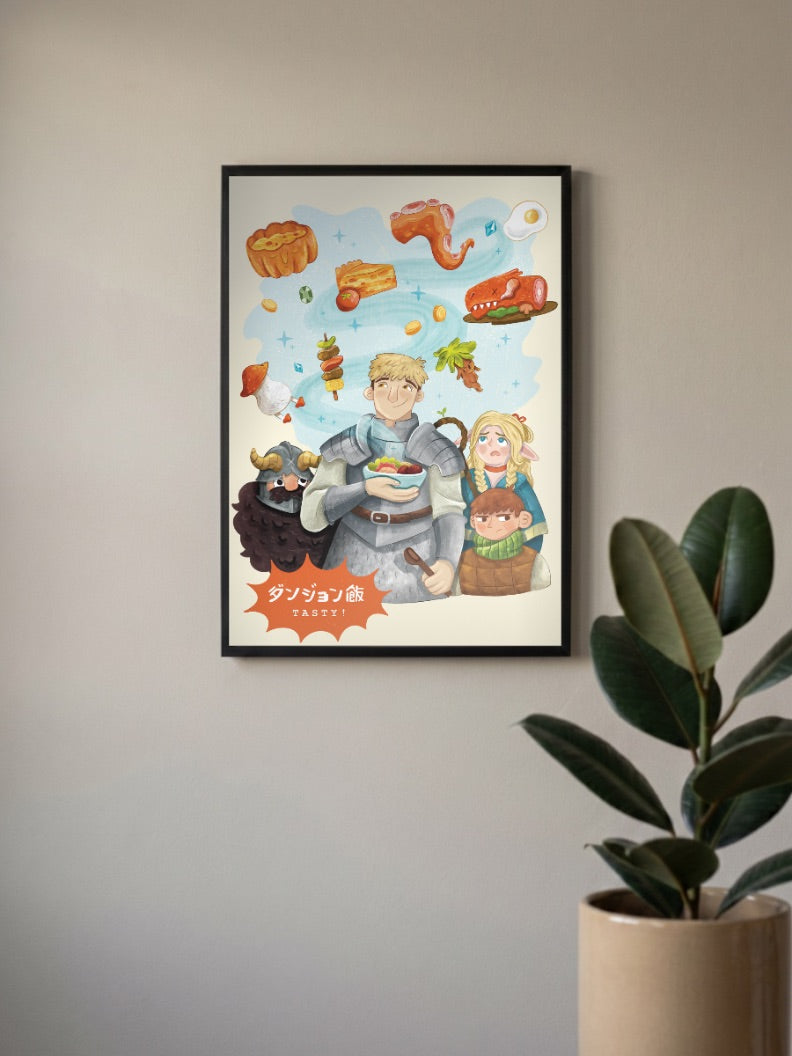 Delicious In Dungeon Tasty Art Anime Poster