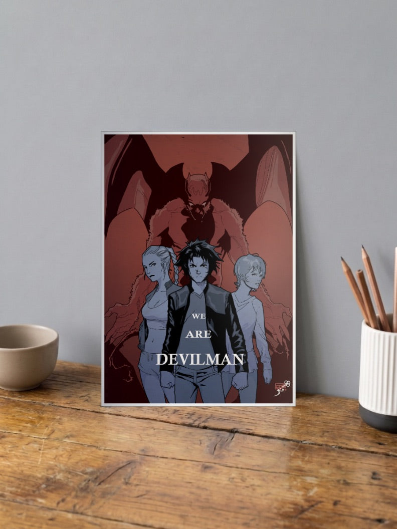We Are Devilman Cast Art Anime Poster