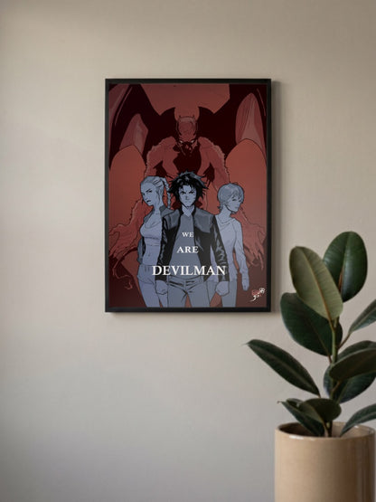 We Are Devilman Cast Art Anime Poster