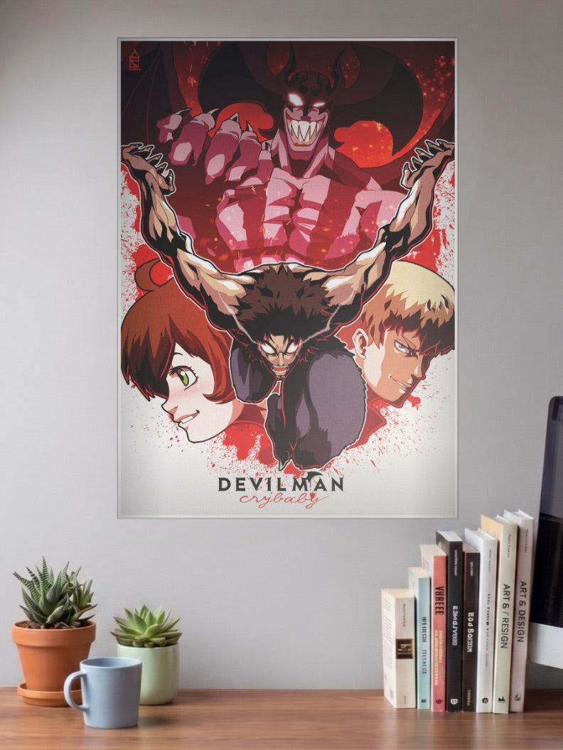 Devilman Crybaby Transformation Anime Poster