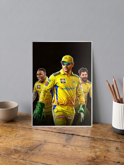 Dhoni CSK Team Walkout IPL Poster