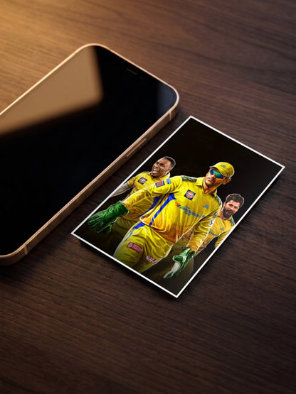 Dhoni CSK Team Walkout IPL Poster