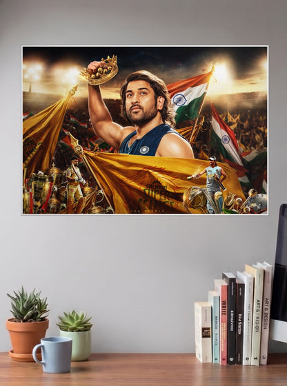 MS Dhoni Thala Cricket Poster