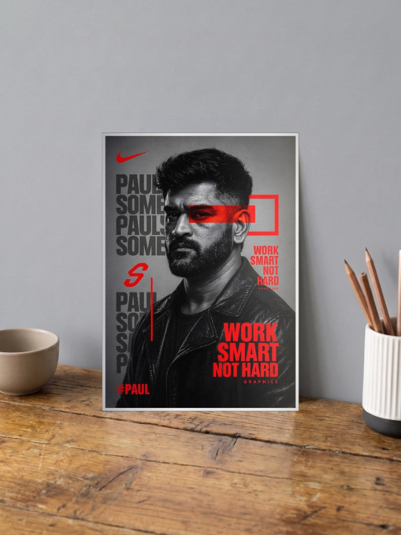 Work Smart Not Hard Portrait Motivational Poster