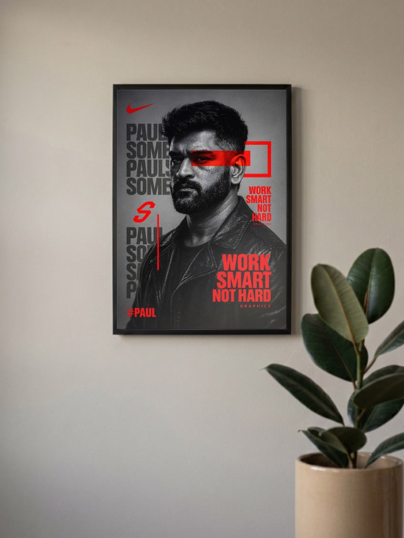 Work Smart Not Hard Portrait Motivational Poster