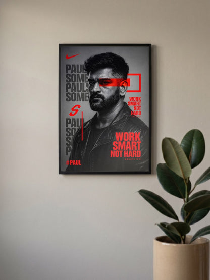 Work Smart Not Hard Portrait Motivational Poster