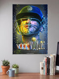 Dhoni CSK Trophies Portrait IPL Poster