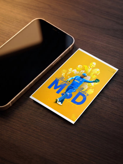 Happy Birthday MSD Collage Cricket Poster